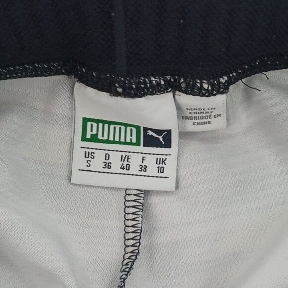 PUMA Leggings Abstract Striped Black Blue Activewear Workout Womens Size S - Picture 6 of 6